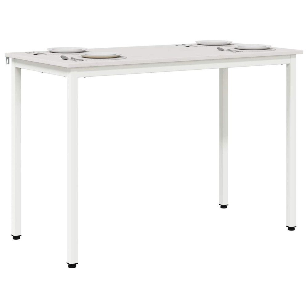 Produktbild för Matbord Vit 110 x 55 x 75 cm Massiv furu
