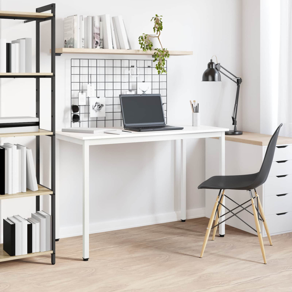 Produktbild för Matbord Vit 110 x 55 x 75 cm Massiv furu
