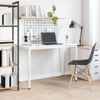 Produktbild för Matbord Vit 110 x 55 x 75 cm Massiv furu