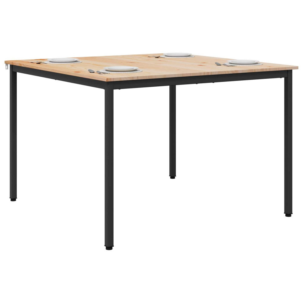 Produktbild för Matbord Naturfärg 110 x 110 x 75 cm Massiv furu