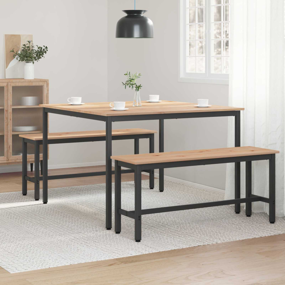 Produktbild för Matbord Naturfärg 110 x 110 x 75 cm Massiv furu
