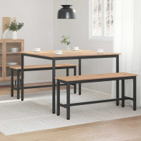 Produktbild för Matbord Naturfärg 110 x 110 x 75 cm Massiv furu