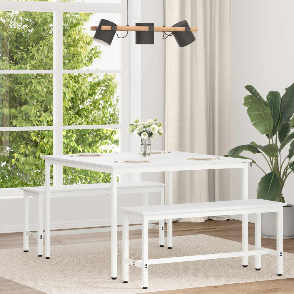 Produktbild för Matbord Vit 110 x 110 x 75 cm Massiv furu