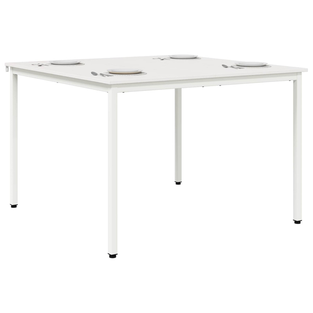 Produktbild för Matbord Vit 110 x 110 x 75 cm Massiv furu