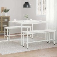 Produktbild för Matbord Vit 110 x 110 x 75 cm Massiv furu