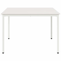 Produktbild för Matbord Vit 110 x 110 x 75 cm Massiv furu