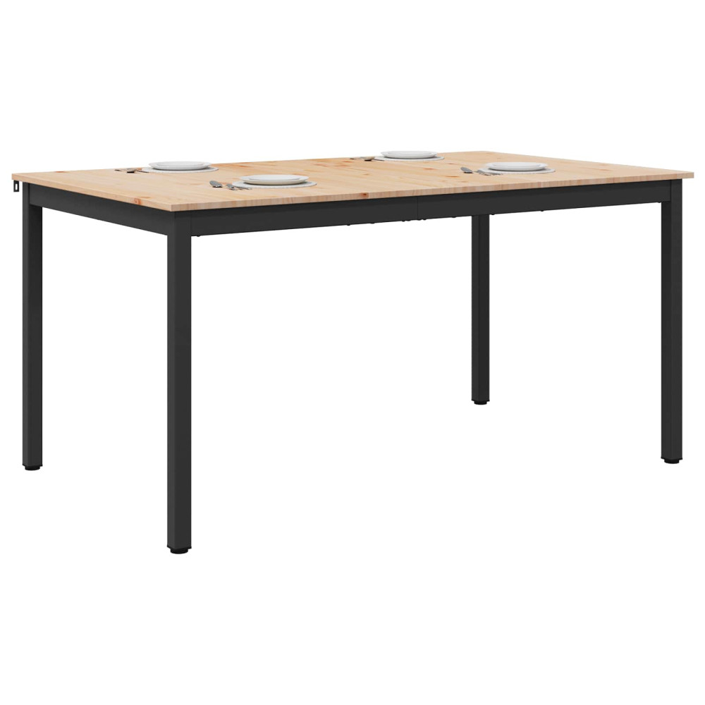 Produktbild för Matbord Naturfärg 140 x 80 x 75 cm Massiv furu