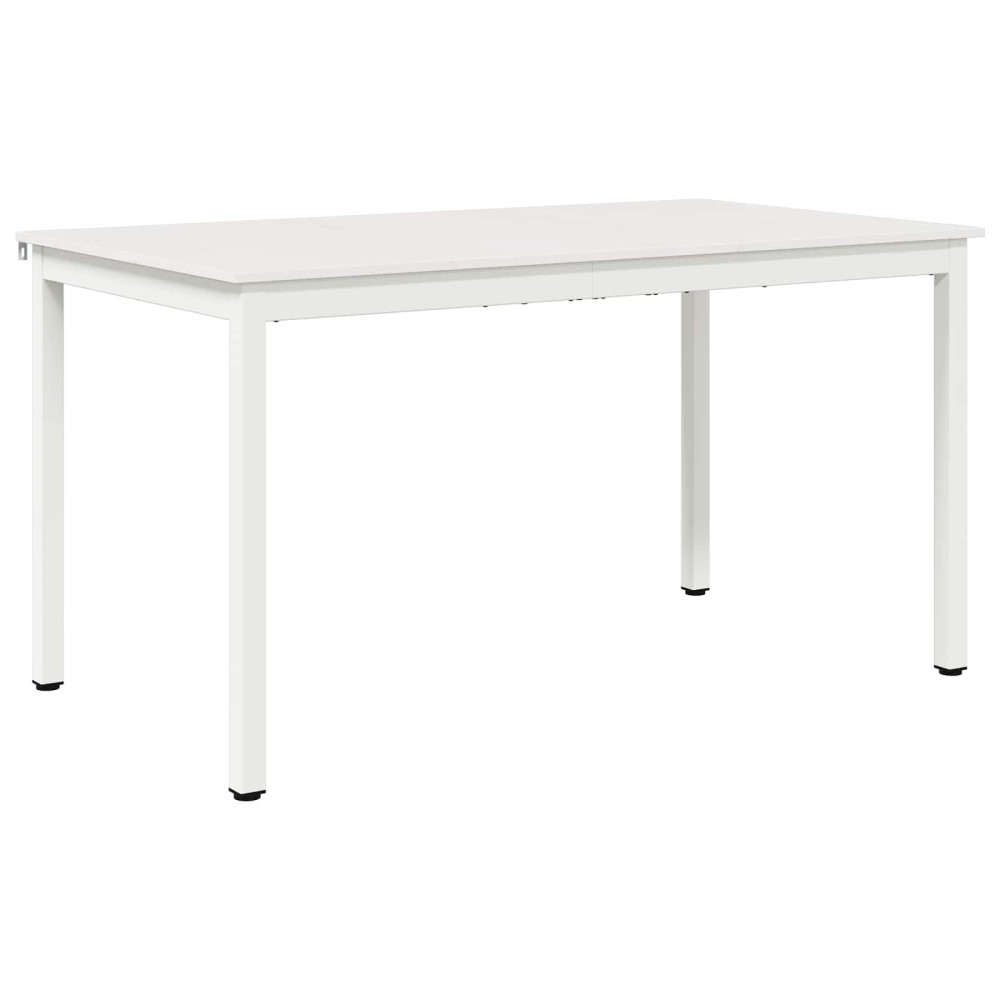 Produktbild för Matbord Vit 140 x 80 x 75 cm Massiv furu