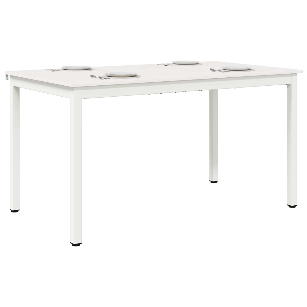 Produktbild för Matbord Vit 140 x 80 x 75 cm Massiv furu