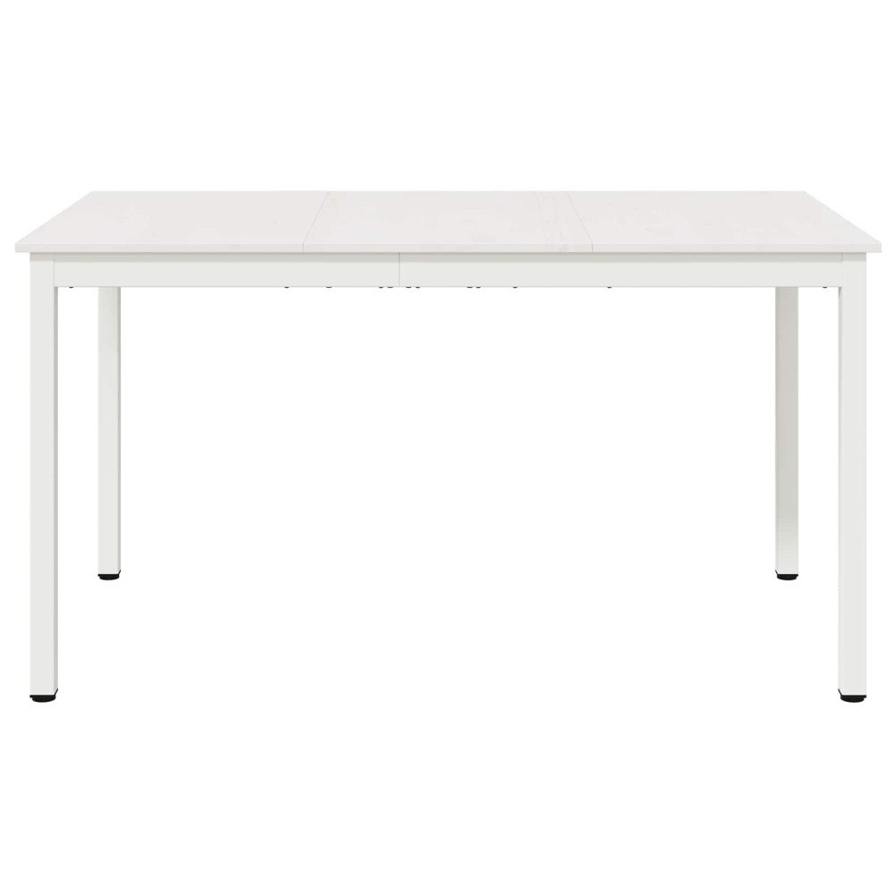 Produktbild för Matbord Vit 140 x 80 x 75 cm Massiv furu