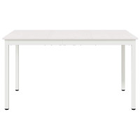 Produktbild för Matbord Vit 140 x 80 x 75 cm Massiv furu