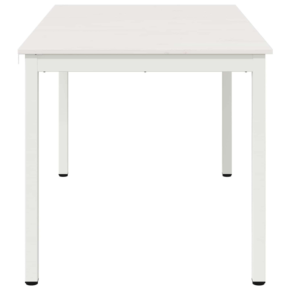 Produktbild för Matbord Vit 140 x 80 x 75 cm Massiv furu