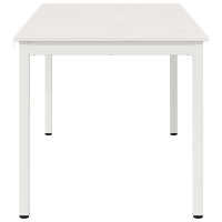 Produktbild för Matbord Vit 140 x 80 x 75 cm Massiv furu