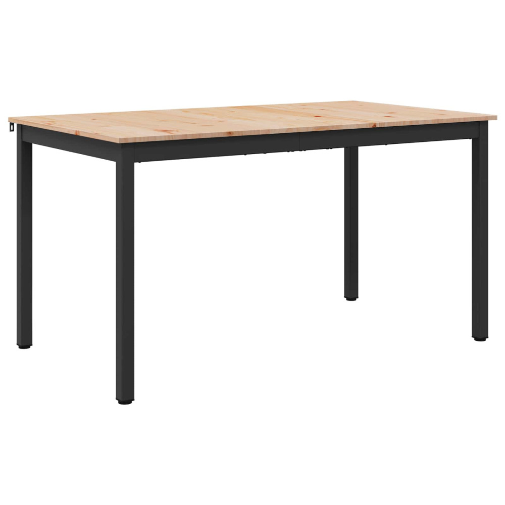 Produktbild för Matbord Naturfärg 150 x 90 x 75 cm Massiv furu