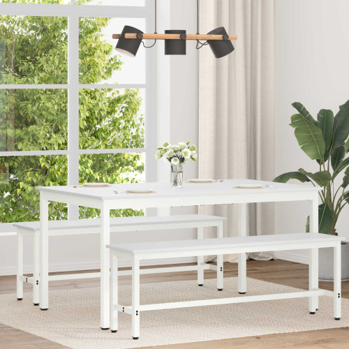 vidaXL Matbord Vit 150 x 90 x 75 cm Massiv furu