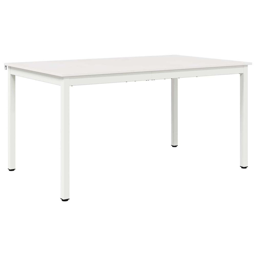 Produktbild för Matbord Vit 150 x 90 x 75 cm Massiv furu