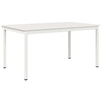Produktbild för Matbord Vit 150 x 90 x 75 cm Massiv furu