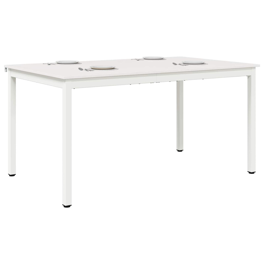 Produktbild för Matbord Vit 150 x 90 x 75 cm Massiv furu