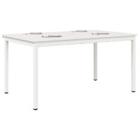 Produktbild för Matbord Vit 150 x 90 x 75 cm Massiv furu