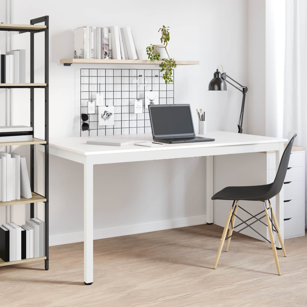 Produktbild för Matbord Vit 150 x 90 x 75 cm Massiv furu