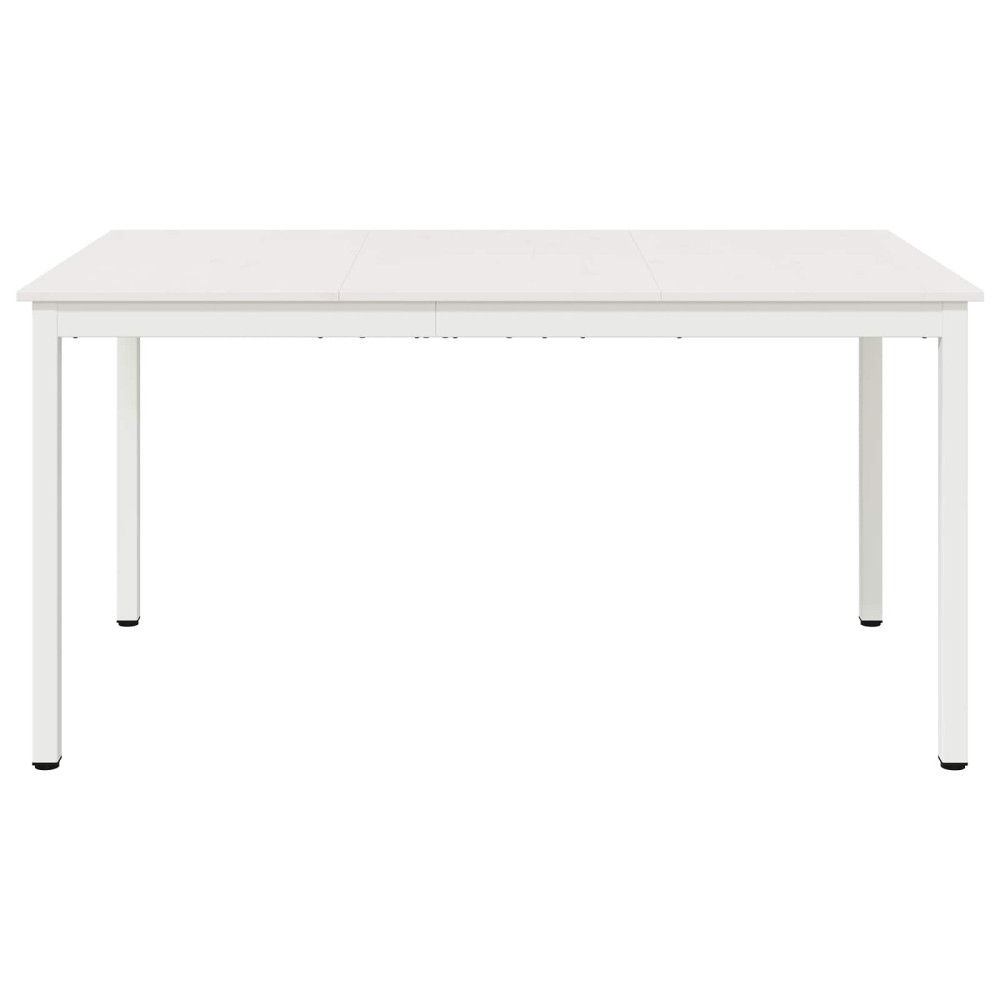 Produktbild för Matbord Vit 150 x 90 x 75 cm Massiv furu