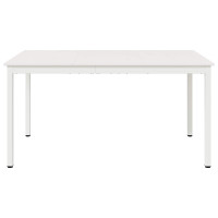 Produktbild för Matbord Vit 150 x 90 x 75 cm Massiv furu