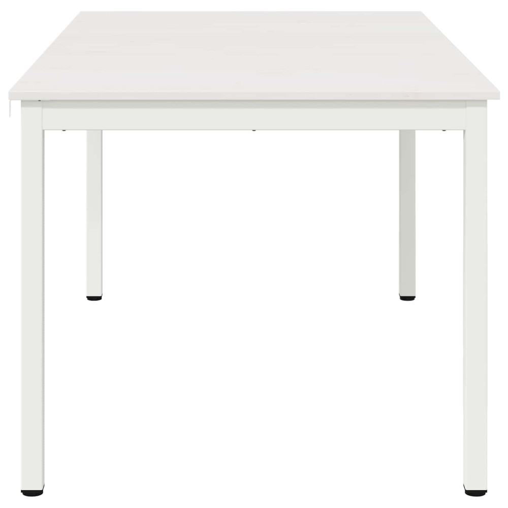 Produktbild för Matbord Vit 150 x 90 x 75 cm Massiv furu