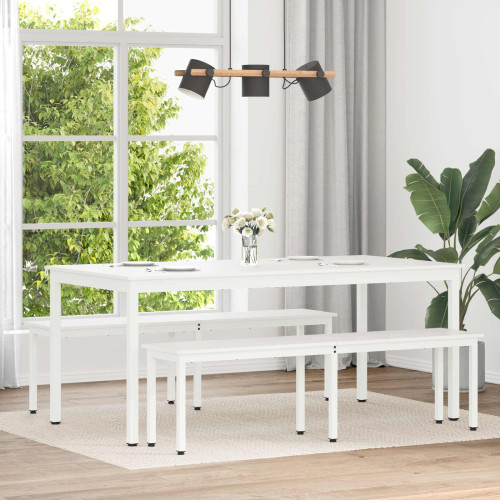 vidaXL Matbord Vit 180 x 90 x 75 cm Massiv furu