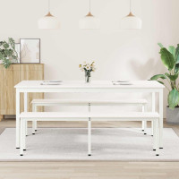 Produktbild för Matbord Vit 180 x 90 x 75 cm Massiv furu
