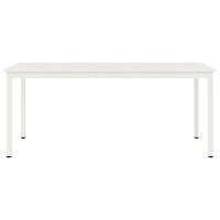 Produktbild för Matbord Vit 180 x 90 x 75 cm Massiv furu