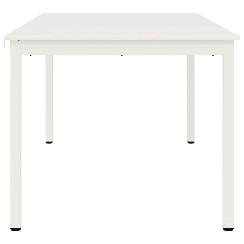 Produktbild för Matbord Vit 180 x 90 x 75 cm Massiv furu