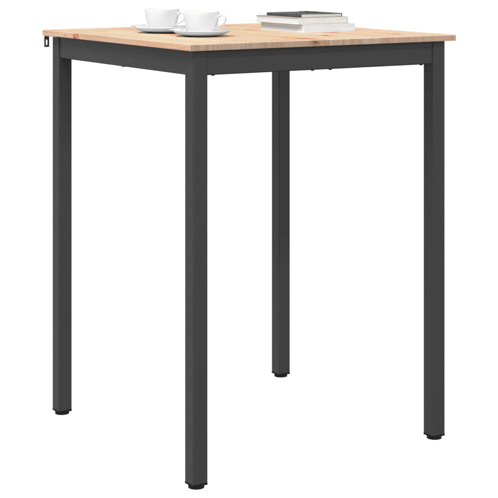 Produktbild för Barbord Naturfärg 80 x 80 x 105 cm Massiv furu