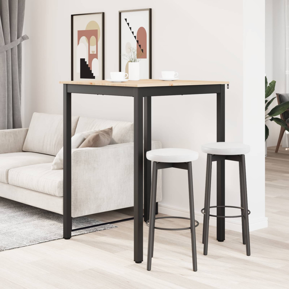Produktbild för Barbord Naturfärg 80 x 80 x 105 cm Massiv furu