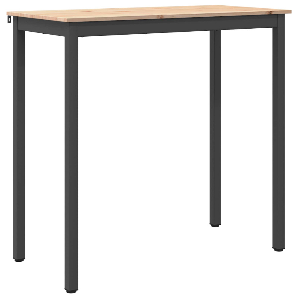 Produktbild för Barbord Naturfärg 110 x 55 x 105 cm Massiv furu