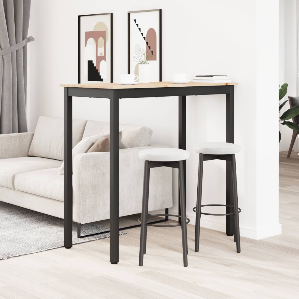 Produktbild för Barbord Naturfärg 110 x 55 x 105 cm Massiv furu