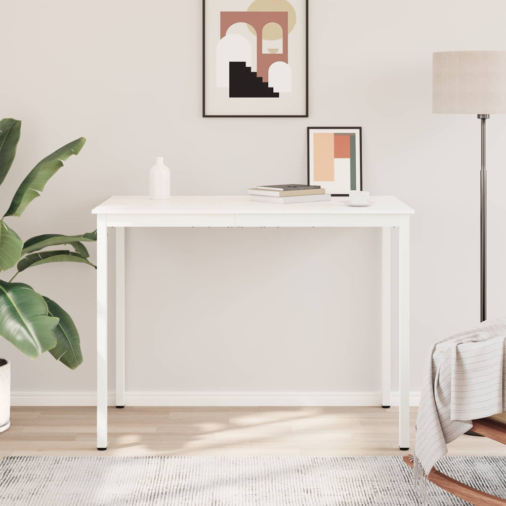 Produktbild för Barbord Vit 140 x 80 x 105 cm Massiv furu