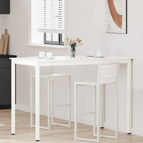 vidaXL Barbord Vit 150 x 80 x 105 cm Massiv furu