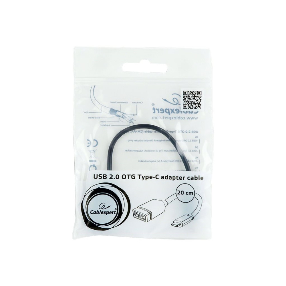 Produktbild för Cablexpert - USB typ C-adapter - USB-C till USB - 20 cm