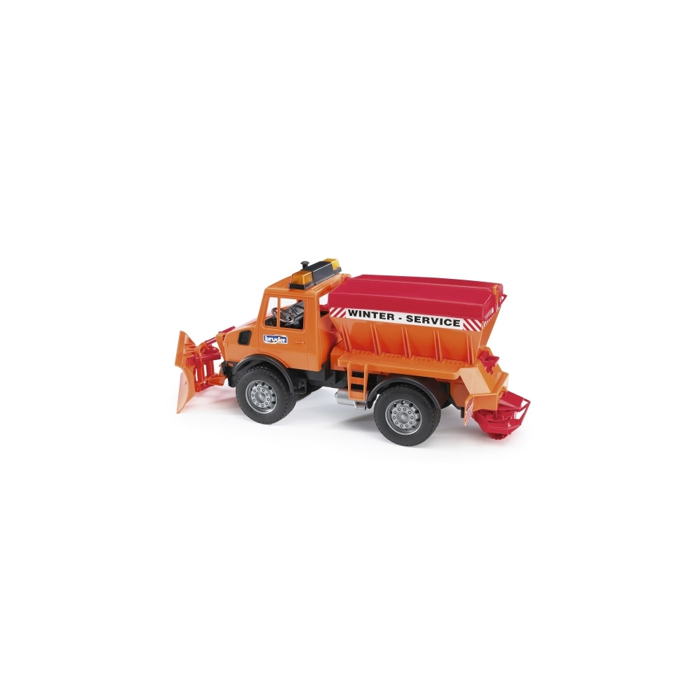 Produktbild för Bruder Mercedes-Benz Unimog winter service with plow blade t...