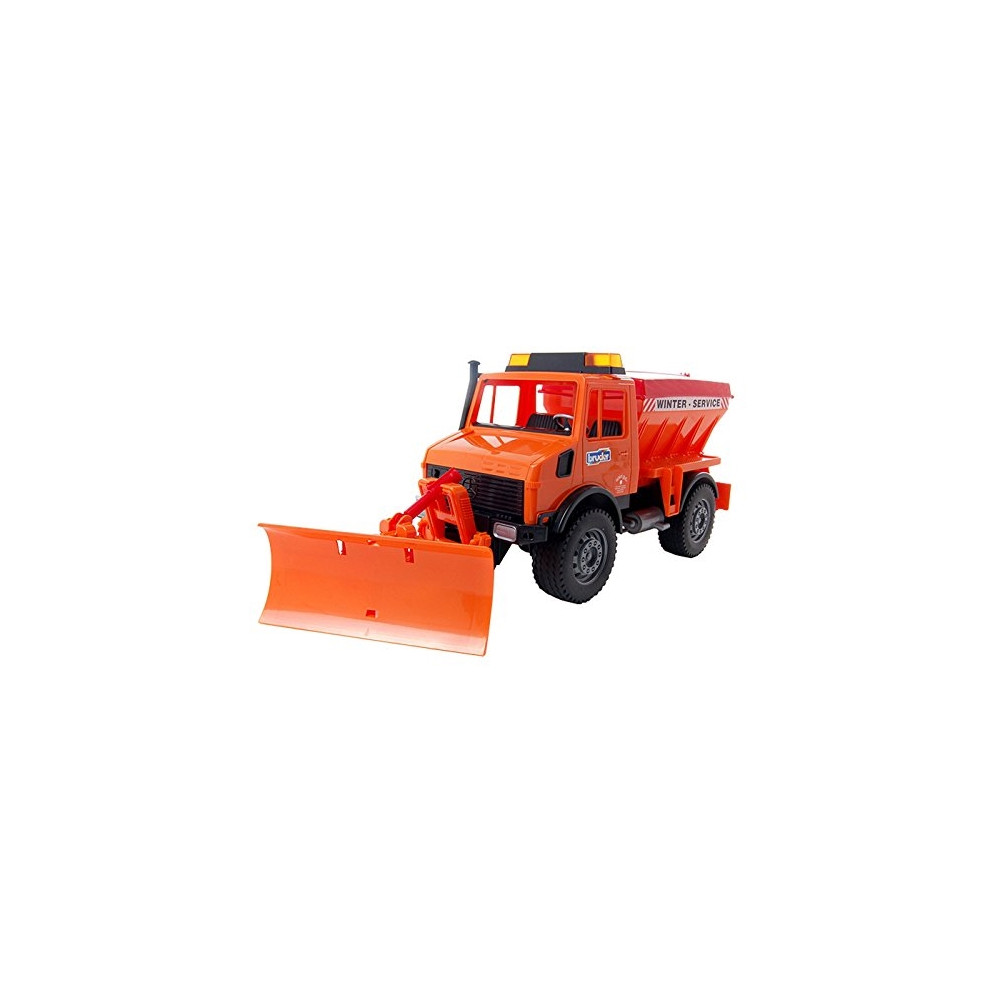 Produktbild för Bruder Mercedes-Benz Unimog winter service with plow blade t...