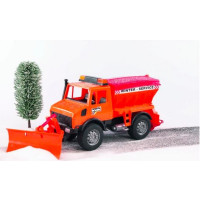 Produktbild för Bruder Mercedes-Benz Unimog winter service with plow blade t...