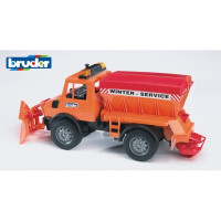 Produktbild för Bruder Mercedes-Benz Unimog winter service with plow blade t...