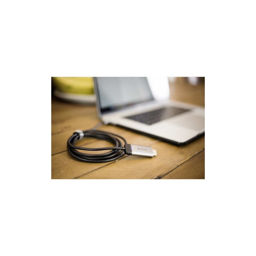 Produktbild för Verbatim kabel för video / ljud - HDMI / USB - 1.5 m