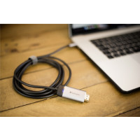Produktbild för Verbatim kabel för video / ljud - HDMI / USB - 1.5 m