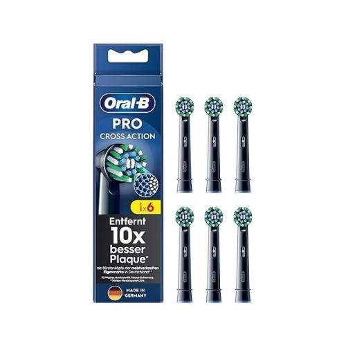 Braun Oral-B påsättningsborstar svart ProCrossAction CleanMaximize...