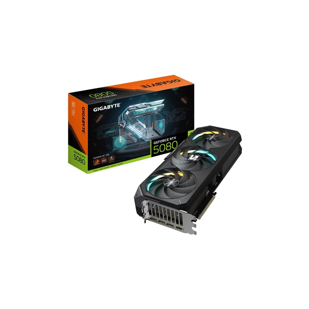 Produktbild för Gigabyte GeForce RTX 5080 GAMING OC 16G - grafikkort - GeForce RTX 5080 - 16 GB