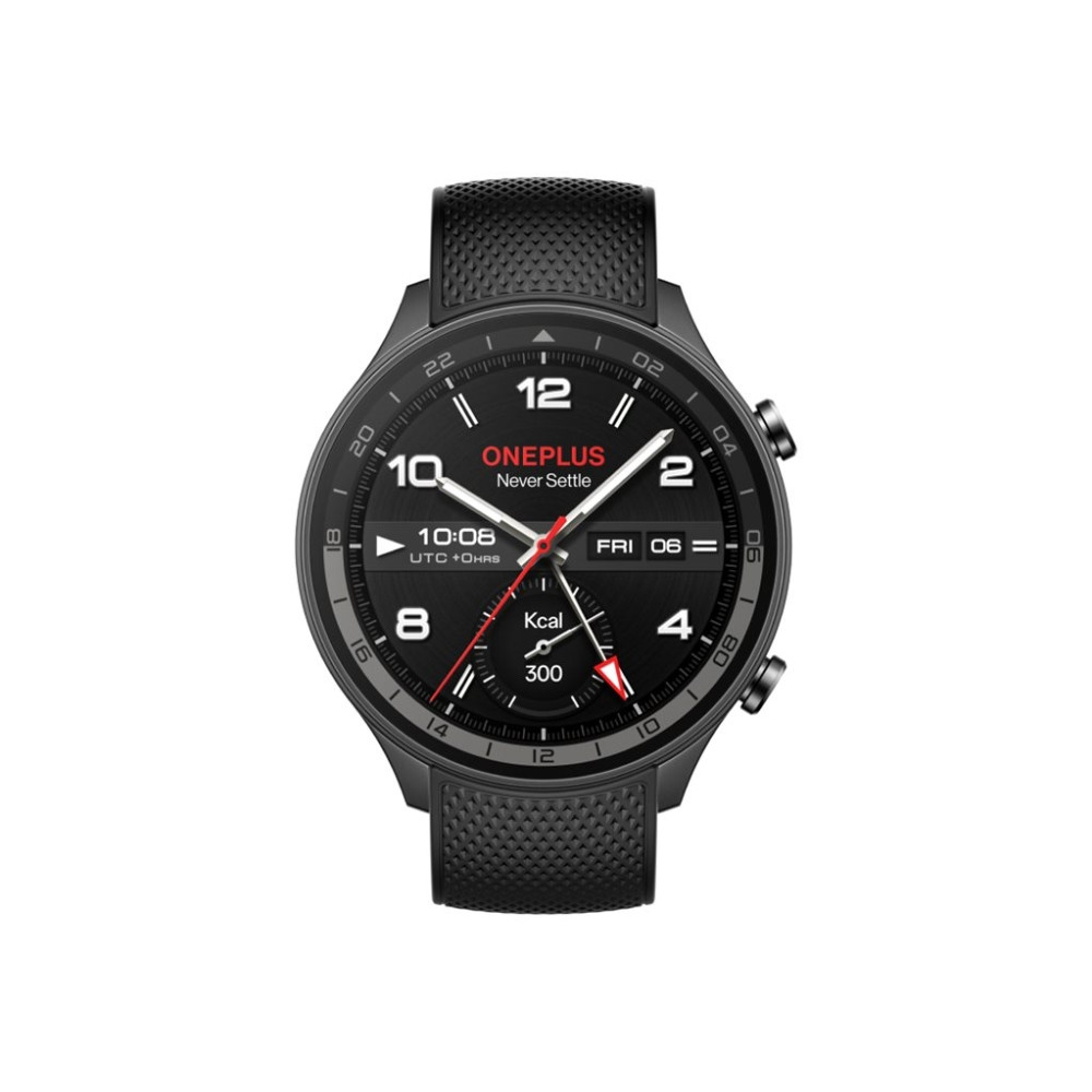 Produktbild för OnePlus Watch 2R - aluminiumlegering - smart klocka med rem - 32 GB - grå kanonmetall