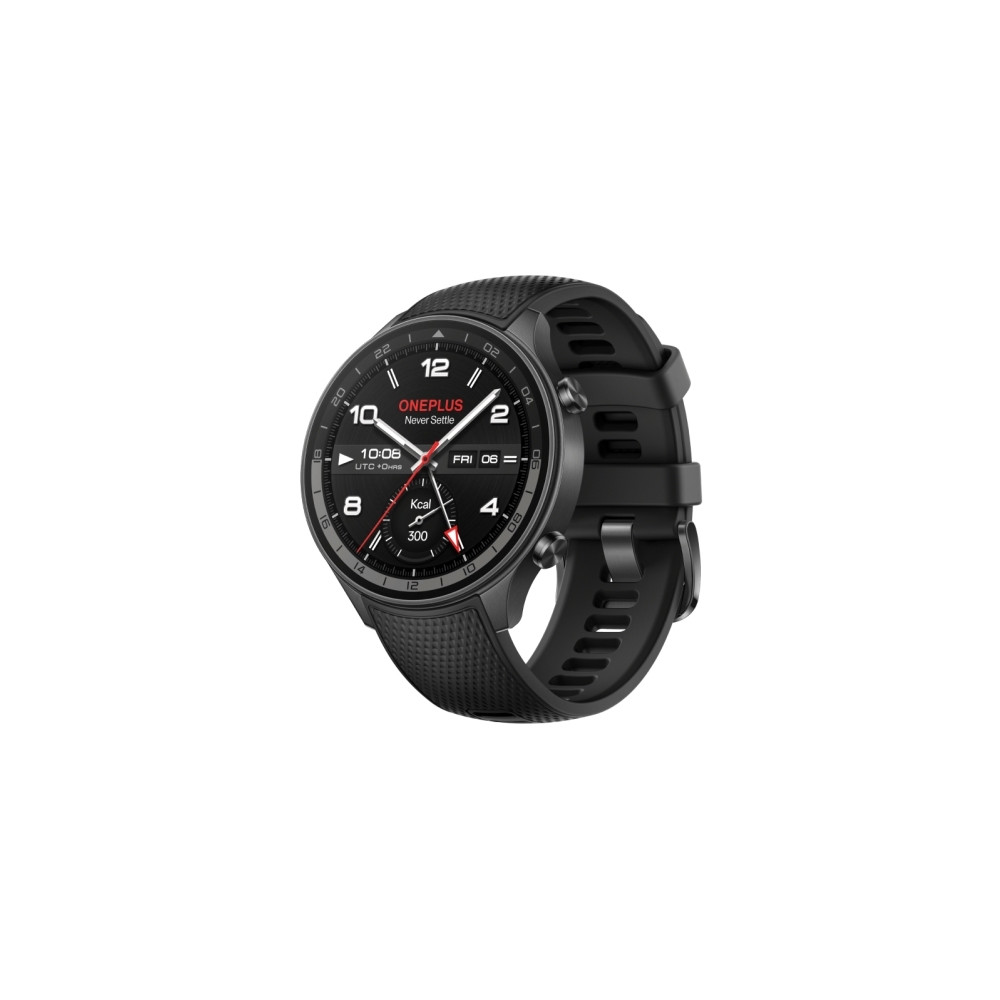 Produktbild för OnePlus Watch 2R - aluminiumlegering - smart klocka med rem - 32 GB - grå kanonmetall