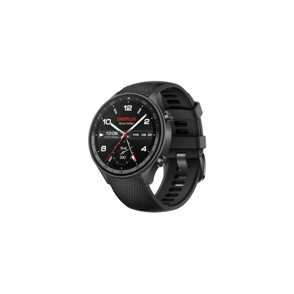 Produktbild för OnePlus Watch 2R - aluminiumlegering - smart klocka med rem - 32 GB - grå kanonmetall