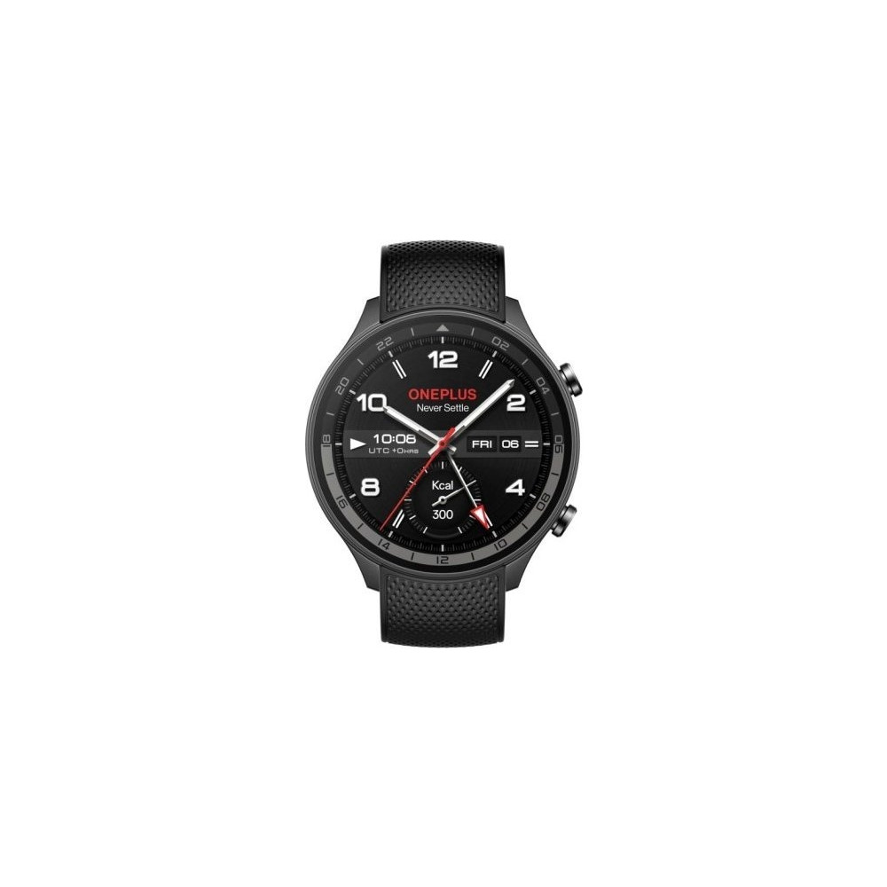 Produktbild för OnePlus Watch 2R - aluminiumlegering - smart klocka med rem - 32 GB - grå kanonmetall